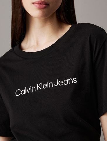 Calvin Klein - Áo thun thời trang CK Straight Logo T-shirt