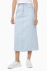 Calvin Klein - Váy jeans CK nữ Bleached Indigo Denim Column Skirt