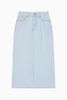 Calvin Klein - Váy jeans CK nữ Bleached Indigo Denim Column Skirt