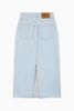 Calvin Klein - Váy jeans CK nữ Bleached Indigo Denim Column Skirt