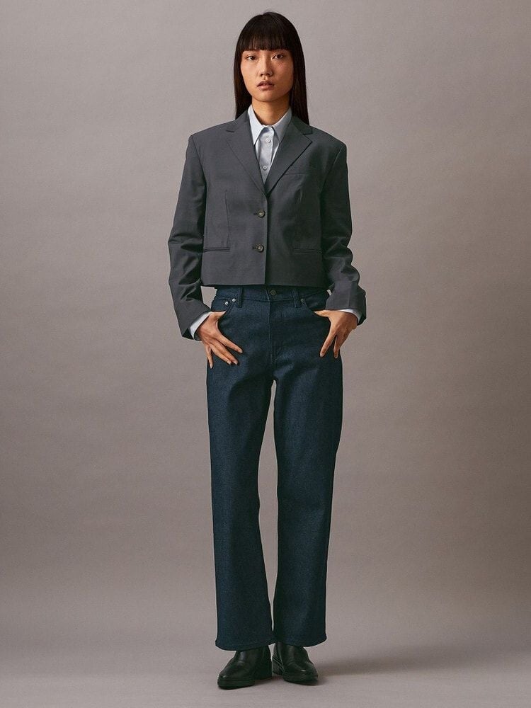 Calvin Klein - Áo khoác CK nữ CK Tropical Wool Cropped Blazer