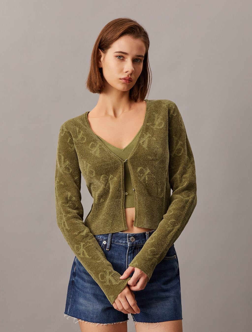 Calvin Klein - Áo khoác len CK nữ 2 In 1 Cashmere Cardigan