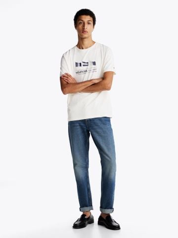 Tommy Hilfiger - Áo phông tay ngắn nam Embroidered Tees with Hilfiger Flags