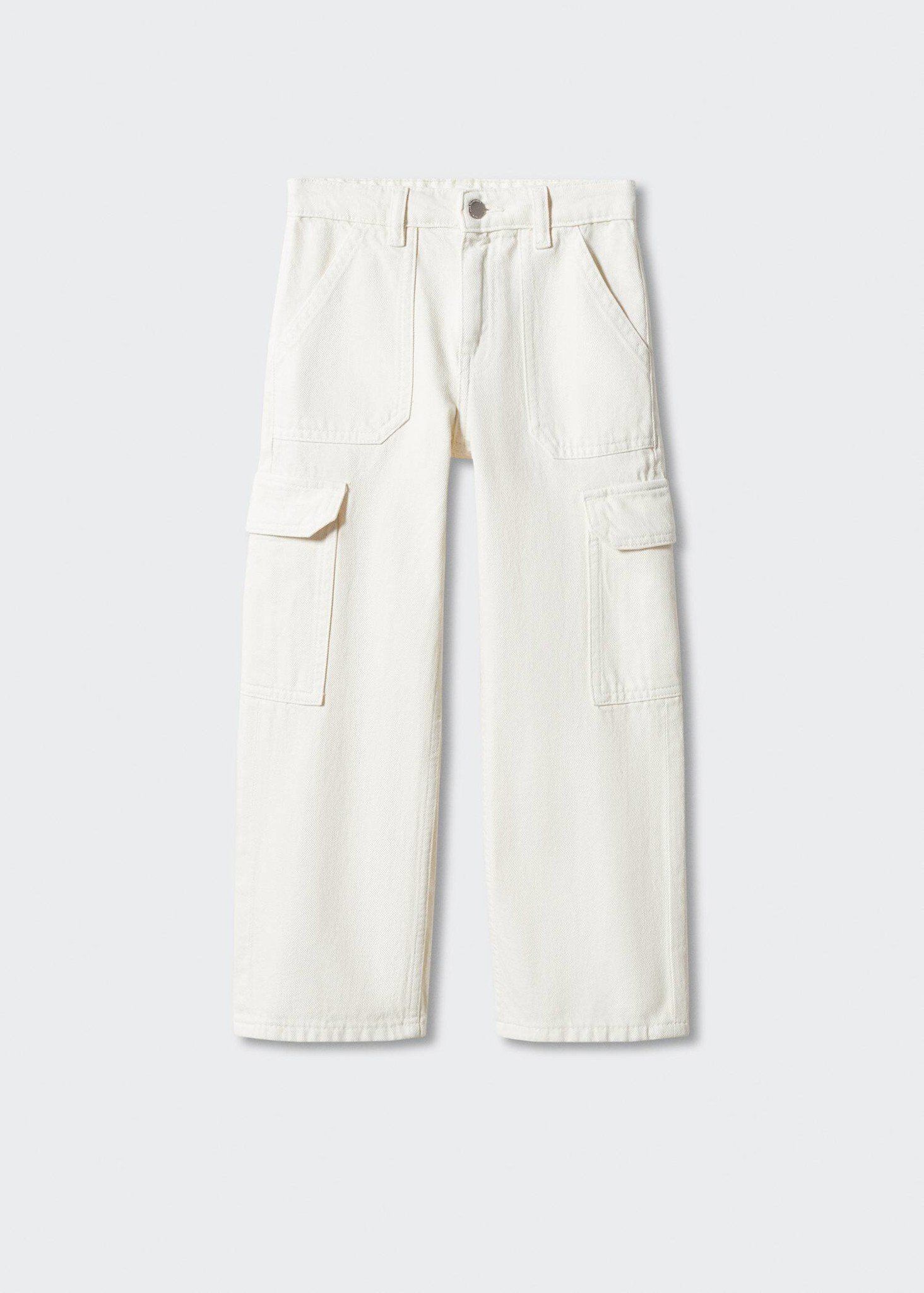 Mango - Quần jeans bé gái Cotton Cargo Trousers