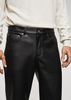 Mango - Quần dài nam Leather effect slim fit Pants