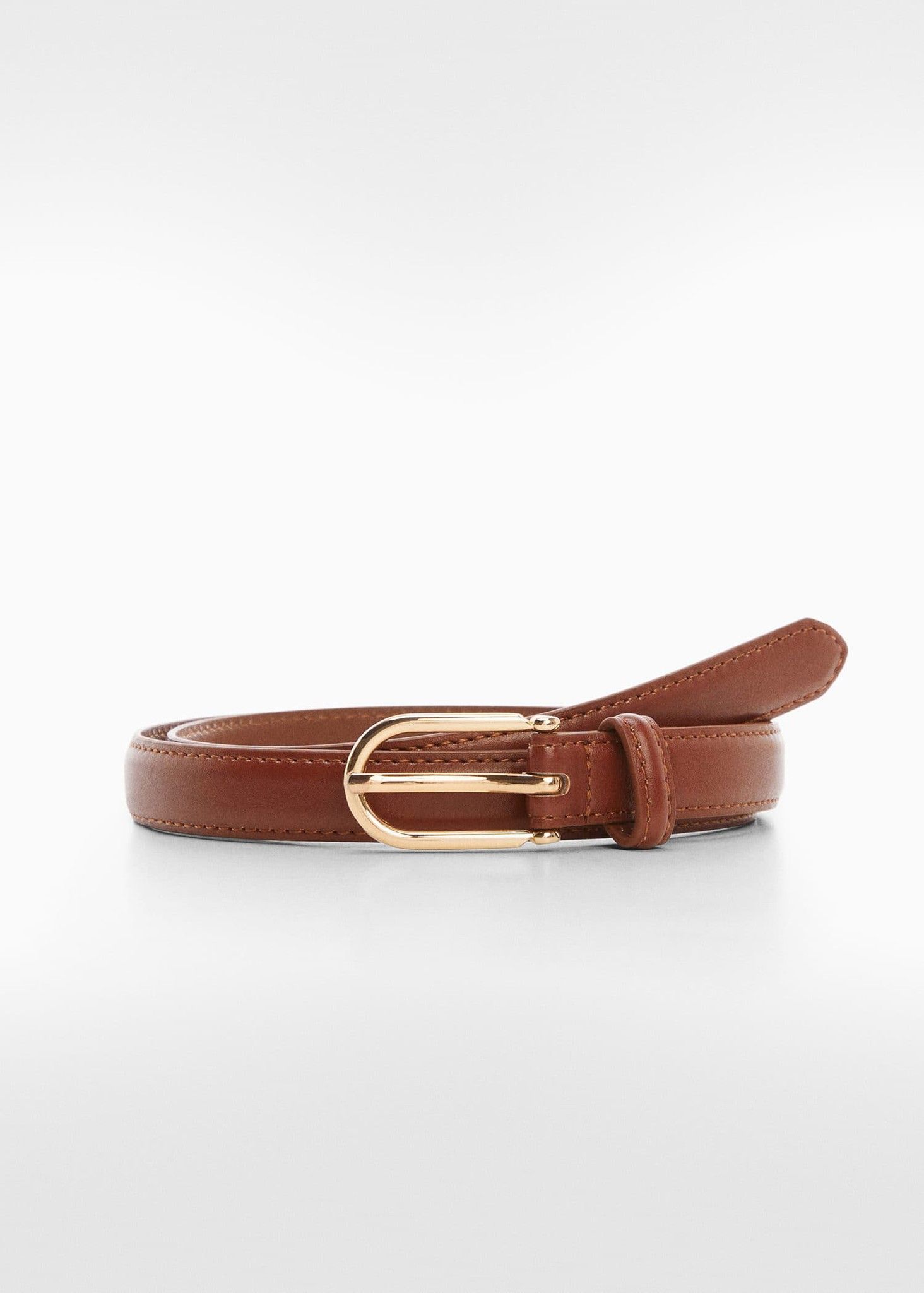 Mango - Thắt lưng nữ Buckle Skinny Belt