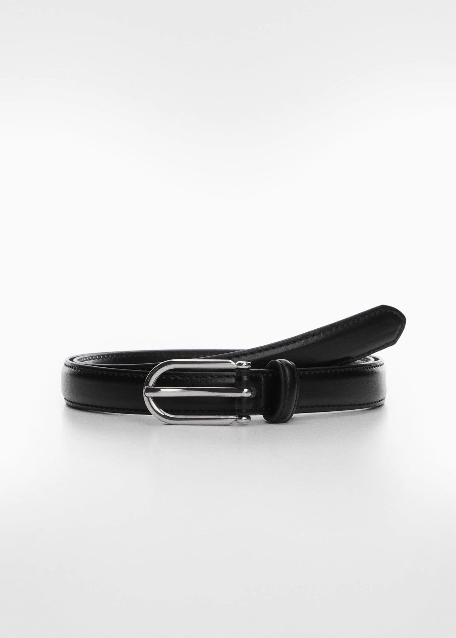 Mango - Thắt lưng nữ Buckle Skinny Belt