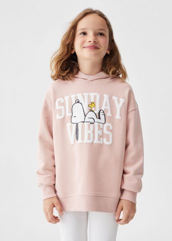 Mango - Áo nỉ bé gái Hooded Snoopy Sweatshirt