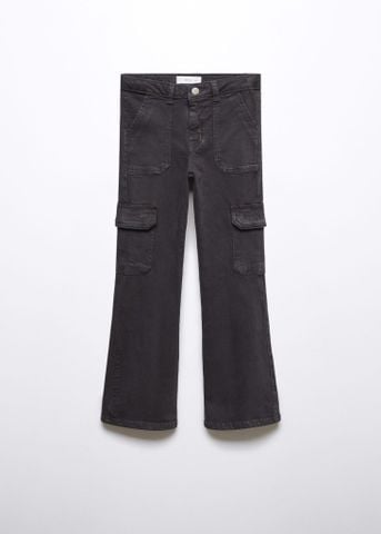 Mango - Quần dài bé gái Flared Cargo Trousers