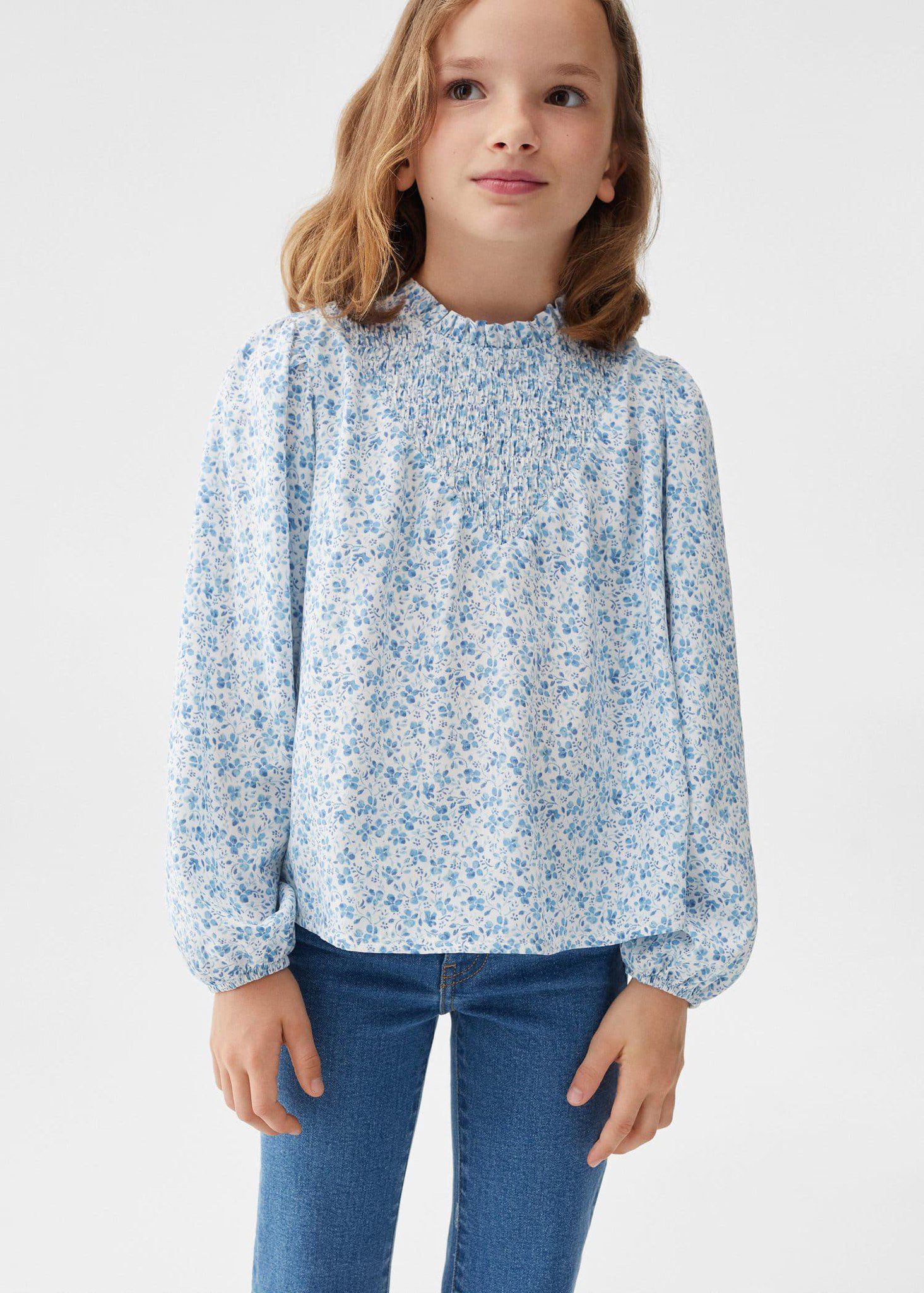 Mango - Áo thời trang bé gái Floral Print Blouse