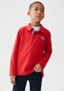 Mango - Áo thun có cổ bé trai Long Sleeves Cotton Polo