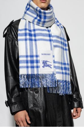 Burberry - Khăn choàng nam nữ BLUE REVERSIBLE CASHMERE SCARF