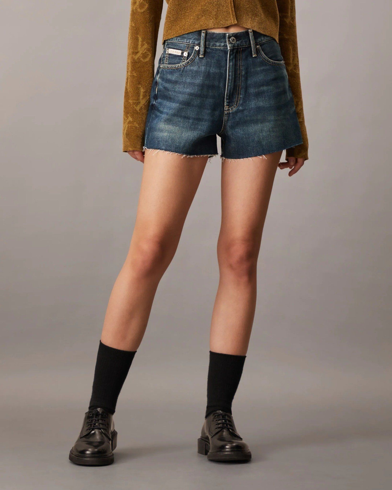 Calvin Klein - Quần jeans ngắn CK nữ Highrise Denim Shorts