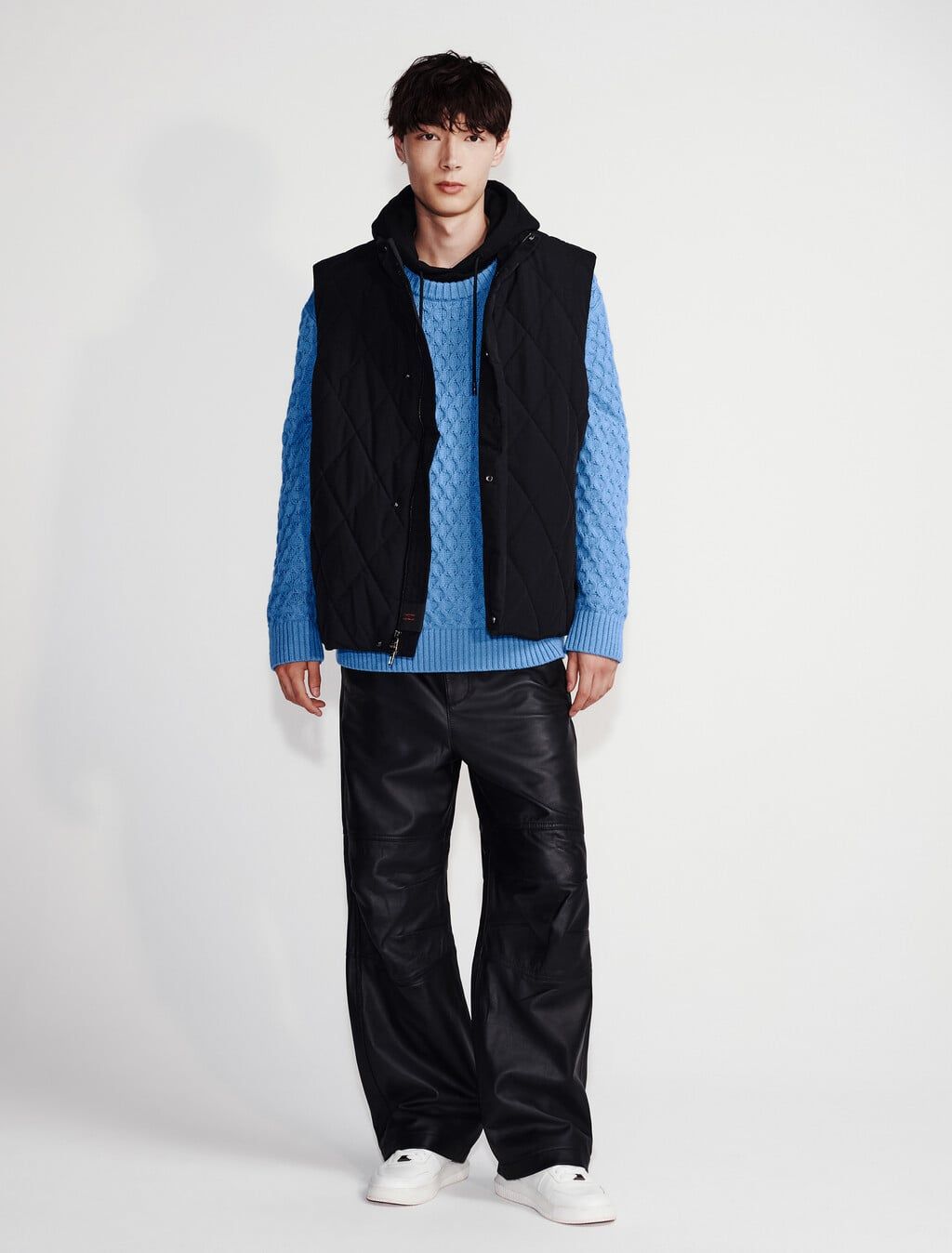 Calvin Klein - Quần dài CK nam Leather Wide Leg Chinos