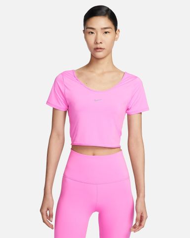 Nike - Áo tay ngắn thể thao Nữ One Classic Women's Dri-FIT Short-Sleeve Cropped Twist Top