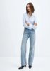 Mango - Quần jeans nữ Mid-rise straight jeans