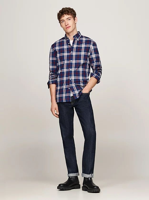 Tommy Hilfiger - Áo sơ mi tay dài nam Tommy Tartan Regular Fit Poplin Shirt