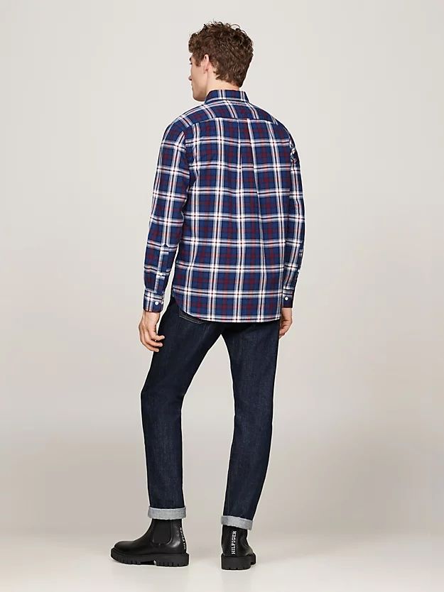 Tommy Hilfiger - Áo sơ mi tay dài nam Tommy Tartan Regular Fit Poplin Shirt