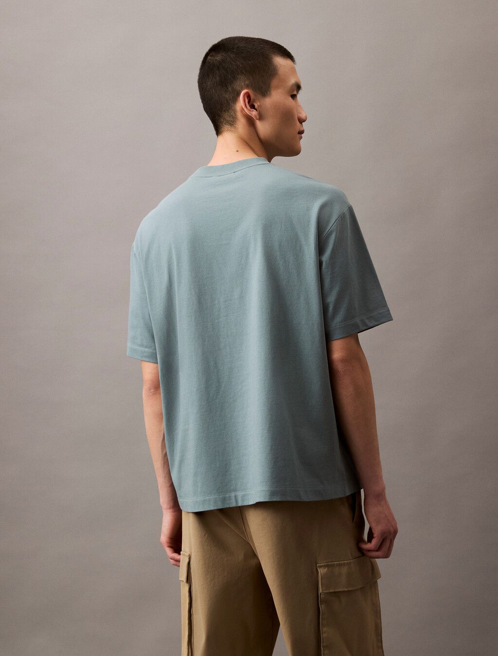 Calvin Klein - Áo thun thời trang nam CK Calvin Logo Crew Neck Tee
