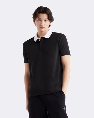 Calvin Klein - Áo polo tay ngắn nam Cooling Contrast Collar Polo