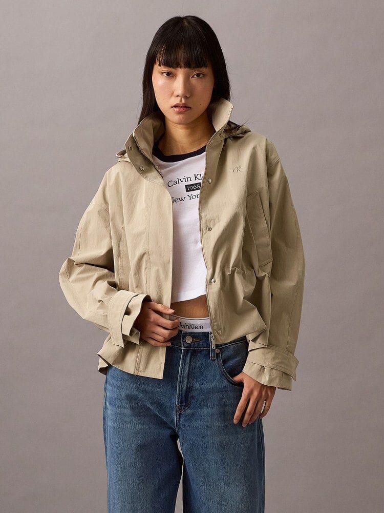 Calvin Klein - Áo khoác CK nữ CK Peach Touch Nylon Waisted Jacket