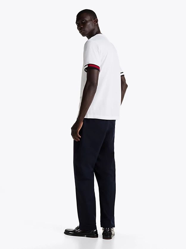 Tommy Hilfiger - Áo phông tay ngắn nam Global Stripe Cuffs T-Shirt
