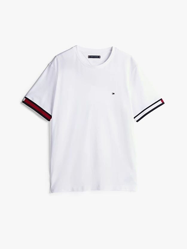 Tommy Hilfiger - Áo phông tay ngắn nam Global Stripe Cuffs T-Shirt