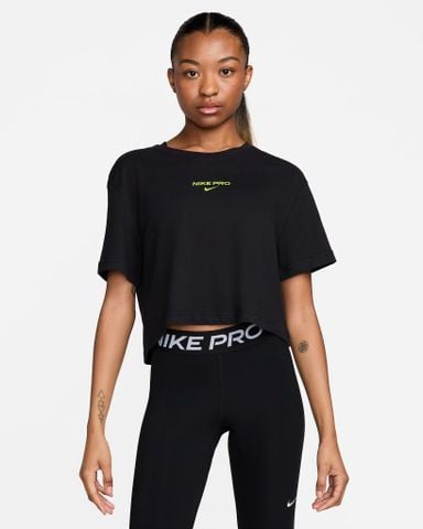 Nike - Áo Thun Tay Ngắn Thể Thao Nữ Pro Women'S Dri-Fit Short-Sleeve Cropped Tee