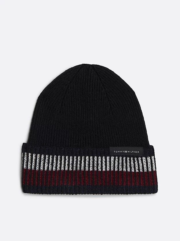 Tommy Hilfiger - Nón len nam Corporate Wool Blend Knit Beanie