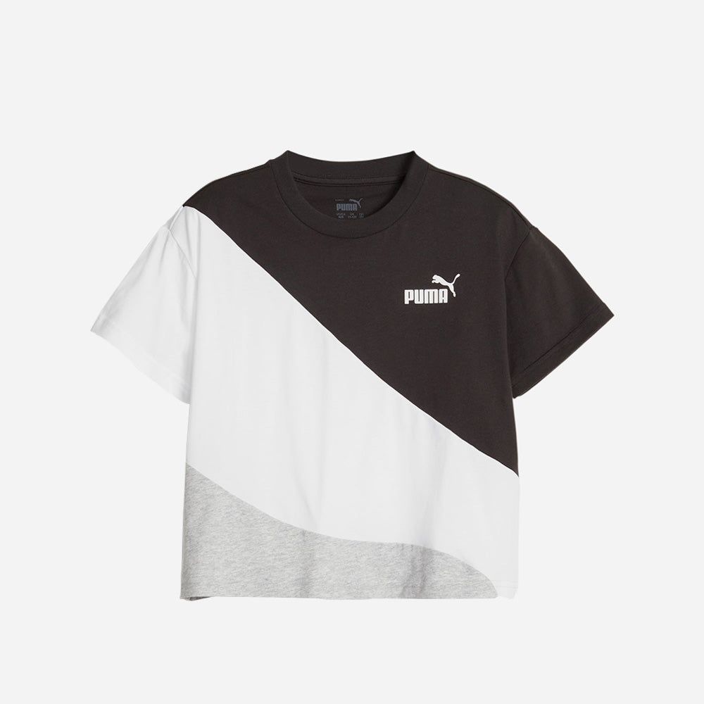 Puma - Áo tay ngắn bé gái Puma Power Youth Tee