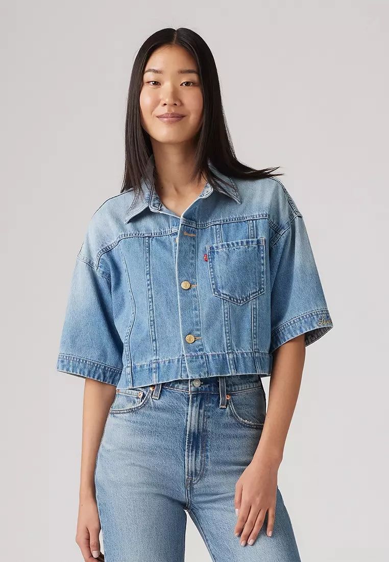Levi's - Áo sơ mi tay ngắn nữ Women's Lunar New Year Cropped Short-Sleeve Shirt