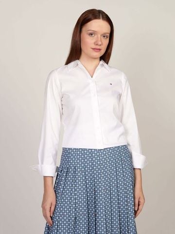 Tommy Hilfiger - Áo sơ mi tay dài nữ Essential Poplin Regular Shirt