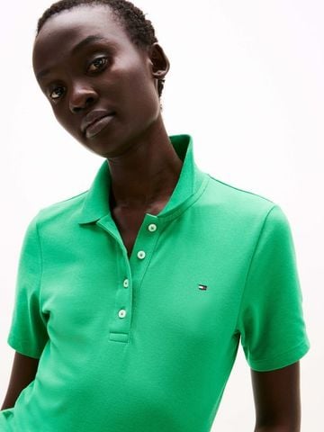 Tommy Hilfiger - Áo polo tay ngắn nữ 1985 Slim Pique Polo