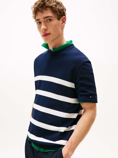 Tommy Hilfiger - Áo polo tay ngắn nam TH Knitted Stripe Tee