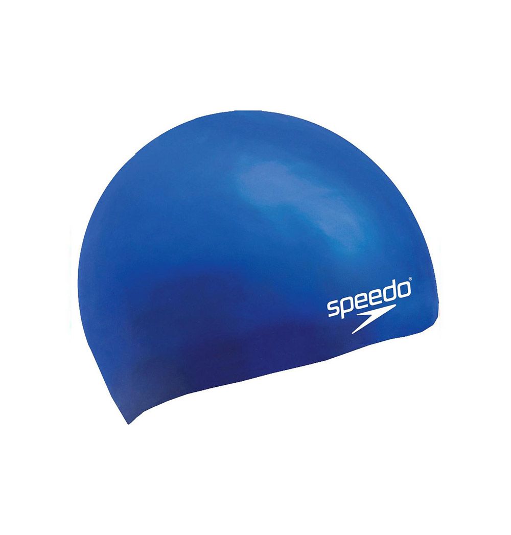 Speedo - Nón Bơi unisex Plain Moulded Silicone Junior Blue Unisex Accessories