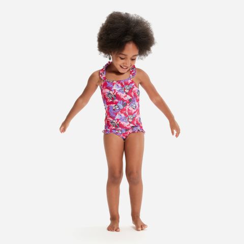Speedo - Đồ bơi bé gái Toddler Girls Printed Frill Thinstrap - 2