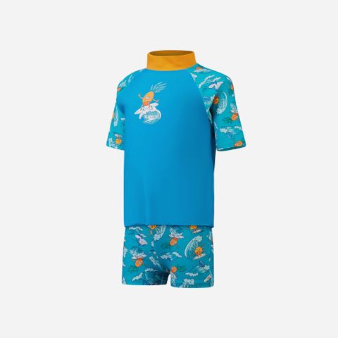 Speedo - Bộ đồ bơi chống nắng bé trai Toddler Boys Short Sleeve Printed Rash Top Set