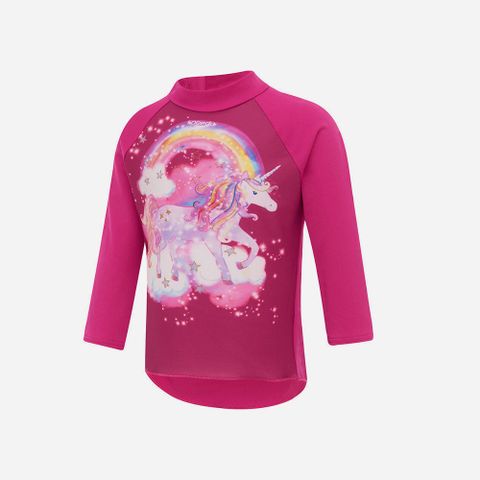 Speedo - Áo bơi tay dài chống nắng bé gái Toddler Girls Digital Printed Rashtop