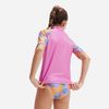 Speedo - Áo bơi tay ngắn chống nắng bé gái Speedo Short Sleeve Printed Panel Sun Top