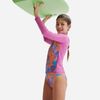 Speedo - Áo bơi tay dài chống nắng bé gái Girls' Speedo Long Sleeve Printed Panel Rash Top