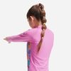 Speedo - Áo bơi tay dài chống nắng bé gái Girls' Speedo Long Sleeve Printed Panel Rash Top