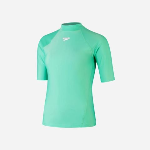 Speedo - Áo bơi tay ngắn chống nắng nữ Speedo Women's Essential Short Sleeve Top