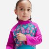 Speedo - Áo bơi tay dài chống nắng bé gái Toddler Girls Long Sleeve Printed Rash Top