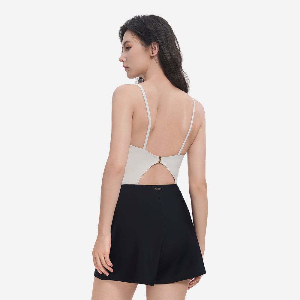 Speedo - Đồ bơi nữ Women's Speedo Female Story Rib Shaping Single Stripe Kneesuit