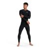 Speedo - Áo bơi tay dài nam Top Am Black White Swimming