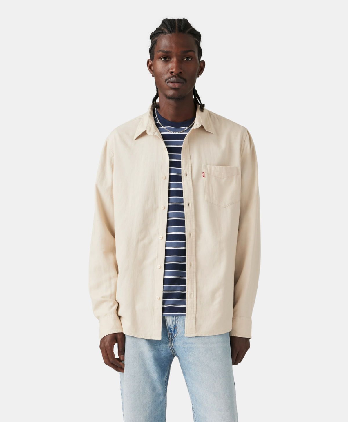 Levi's - Áo sơ mi tay dài nam Sunset Pocket Standard Fit Cotton Linen Shirt