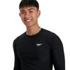 Speedo - Áo bơi tay dài nam Top Am Black White Swimming