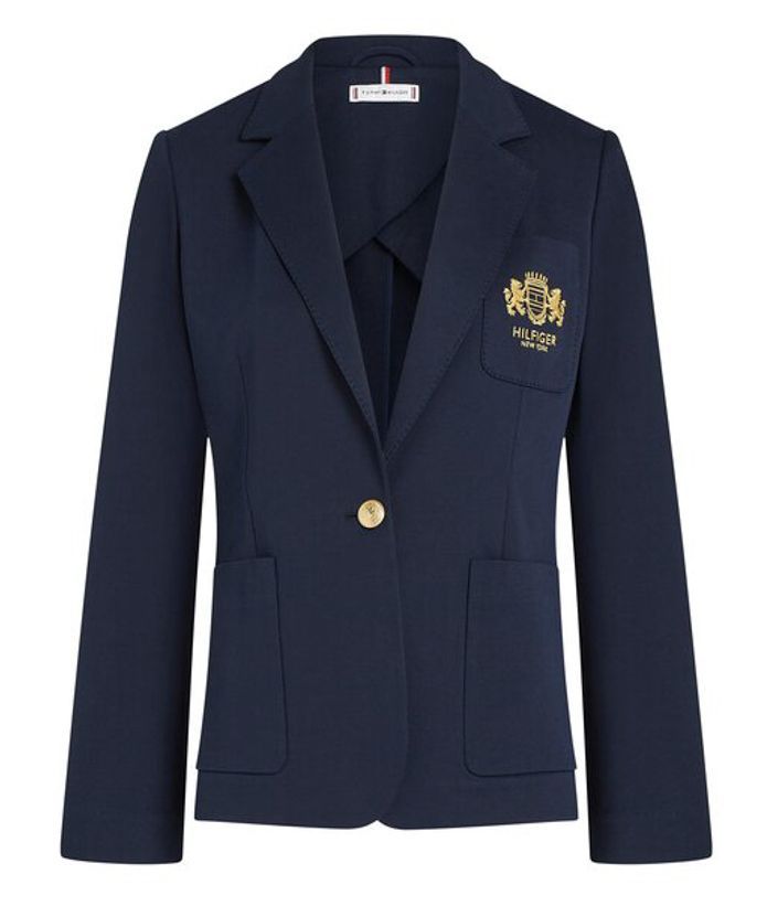 Tommy Hilfiger - Áo khoác blazer nữ TH Knitted Pique Slim Blazer