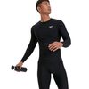 Speedo - Áo bơi tay dài nam Top Am Black White Swimming