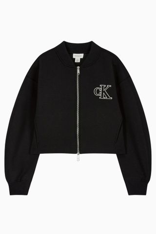 Calvin Klein - Áo khoác ấm CK nữ Oversized Scuba Zip Bomber Jacket